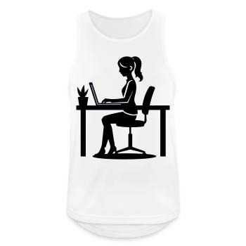 Femme Emploi Informatique - Débardeur respirant Homme - blanc - Devant - Nick (188cm)