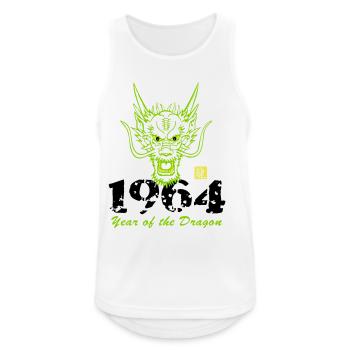 Geburtstagskinder 1964 -2024 in Jahr des Drachen - Männer Tank Top atmungsaktiv - Weiß - Vorne - Nick (188cm)
