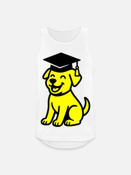 Bachelor Dog / Diploma Dog - Men's Breathable Tank Top - white