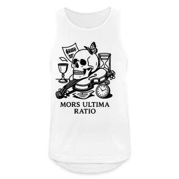 Memento Mori Mors Ultima Ratio - Débardeur respirant Homme - blanc - Devant - Nick (188cm)