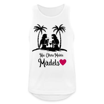 Never without my girls' heart - Men's Breathable Tank Top - white - Front - Nick (188cm)