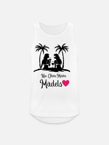 Never without my girls' heart - Men's Breathable Tank Top - white