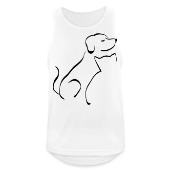 Chien Chat - Débardeur respirant Homme - blanc - Devant - Nick (188cm)