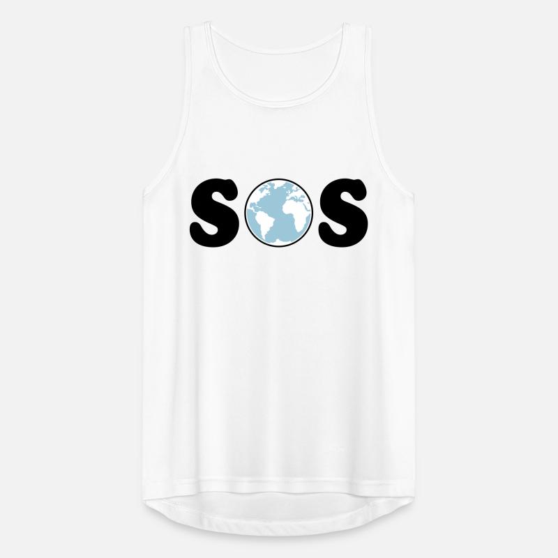 SOS – Earth Day / Climate Change (B / 3C / SVG) Men's Breathable Tank Top