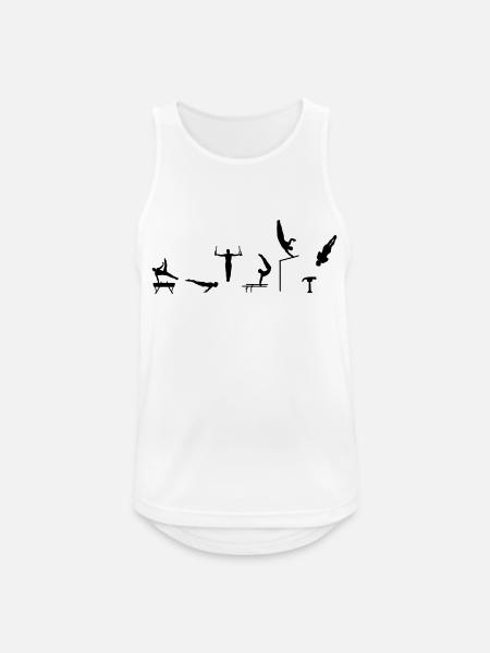 Turnen, Turner, Kunstturnen - Männer Tank Top atmungsaktiv - Weiß