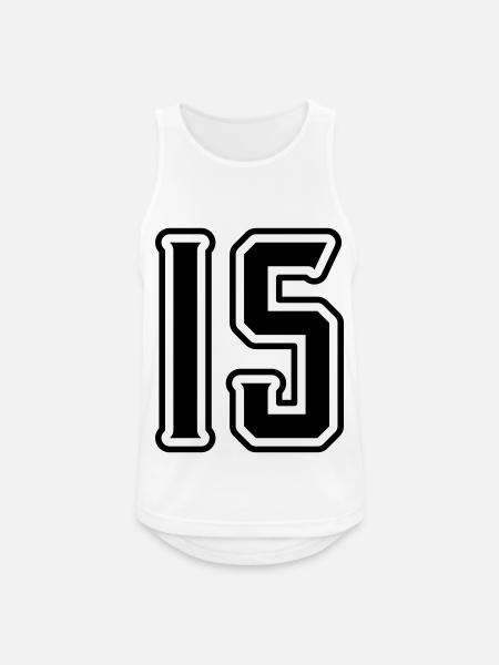 15 number symbol - Men's Breathable Tank Top - white