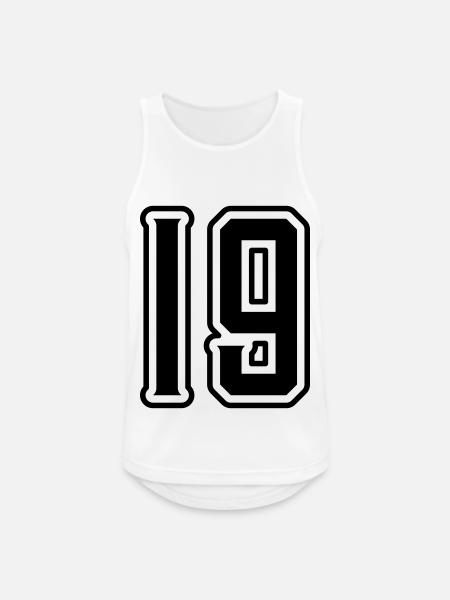 19 Zahl symbol - Männer Tank Top atmungsaktiv - Weiß