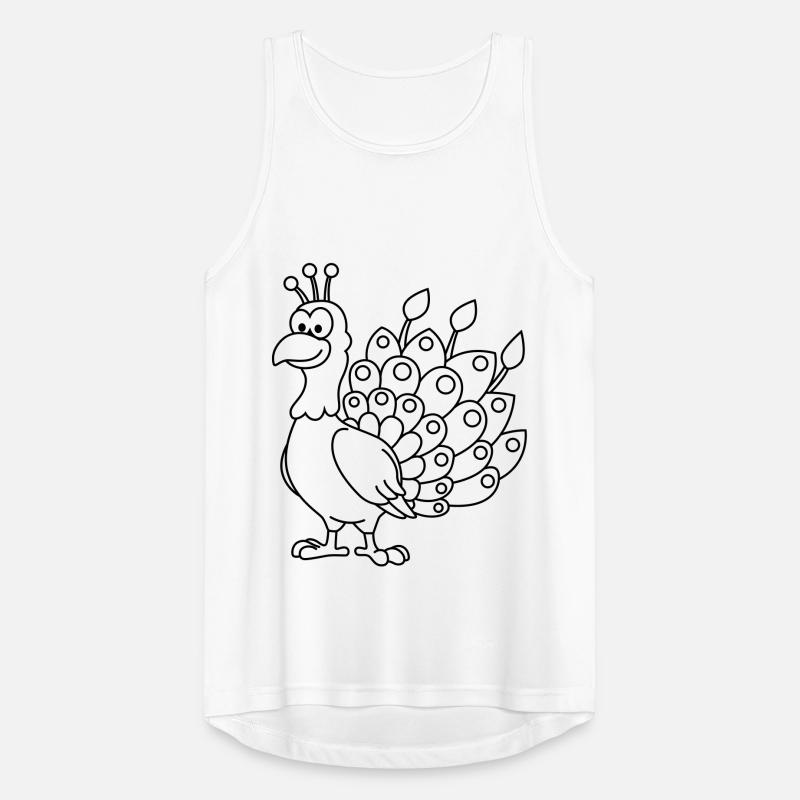 Pfau Comic Tier Männer Tank Top atmungsaktiv