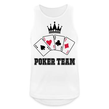 Équipe de poker - Débardeur respirant Homme - blanc - Devant - Nick (188cm)