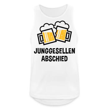 Junggesellenabschied (Bier Bayrische Bierkrüge 2C) - Männer Tank Top atmungsaktiv - Weiß - Vorne - Nick (188cm)