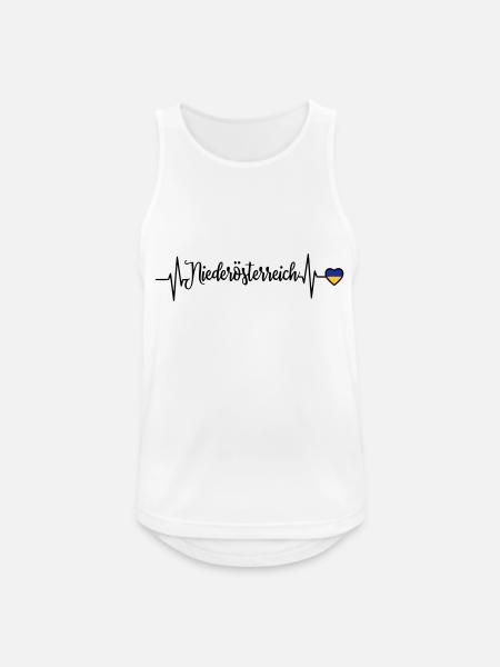 Lower Austria Pulse Heart Line - Men's Breathable Tank Top - white