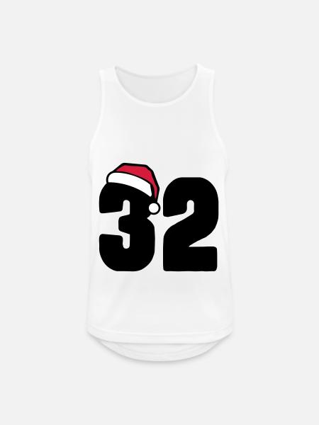 32 Numéro Noël - Débardeur respirant Homme - blanc