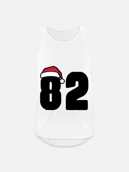 82 Nombre Noël - Débardeur respirant Homme - blanc