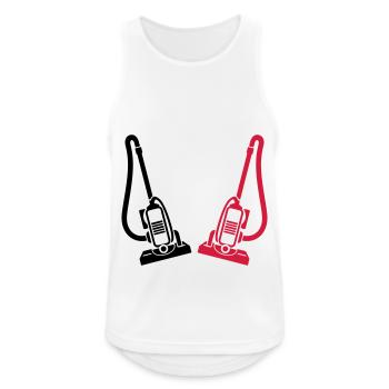 Staubsauger Icon - Männer Tank Top atmungsaktiv - Weiß - Vorne - Nick (188cm)