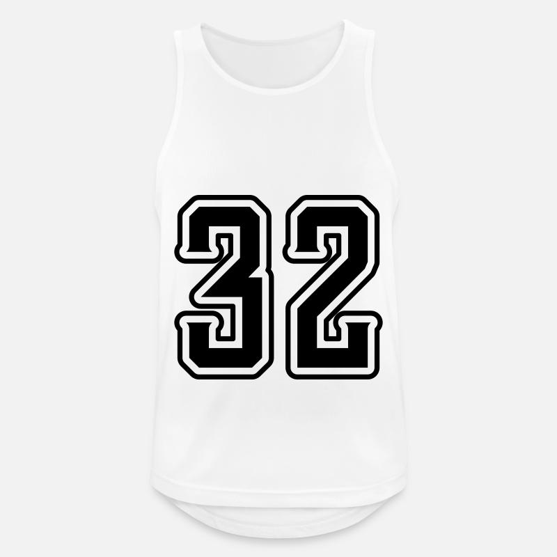 32 number symbol - Men's Breathable Tank Top - white