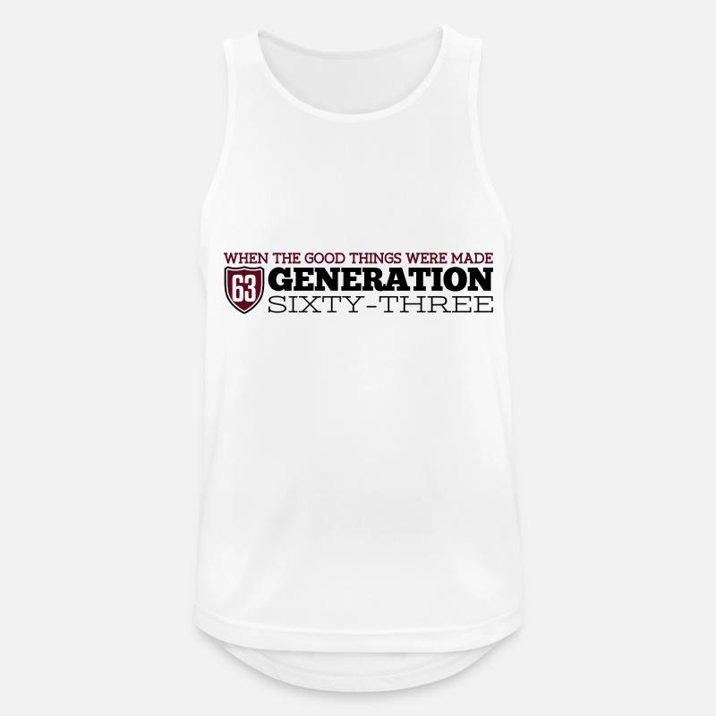 Generation 63 - Männer Tank Top atmungsaktiv - Weiß