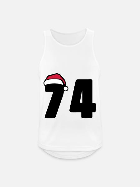 74 Numéro Noël - Débardeur respirant Homme - blanc