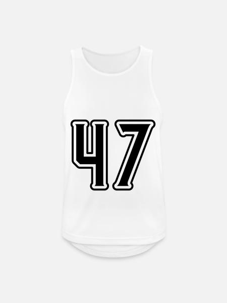 47 Symbole numérique - Débardeur respirant Homme - blanc