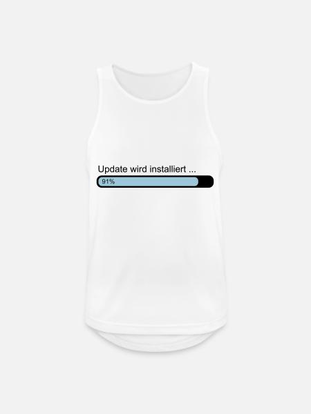 Update wird installiert .. Ladebalken 91% - Männer Tank Top atmungsaktiv - Weiß