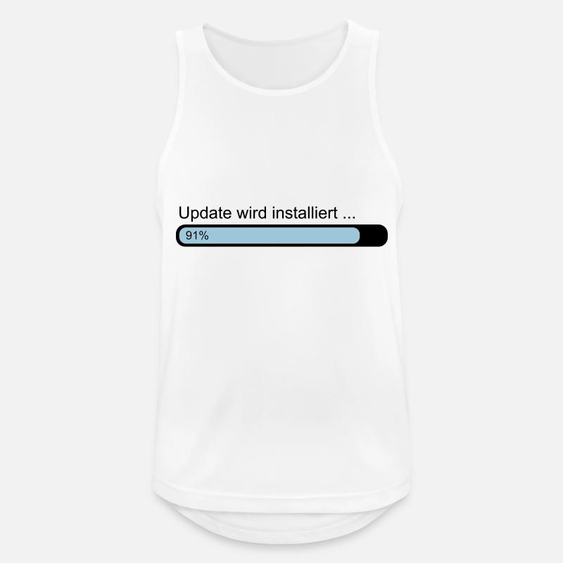 Update wird installiert .. Ladebalken 91% - Männer Tank Top atmungsaktiv - Weiß