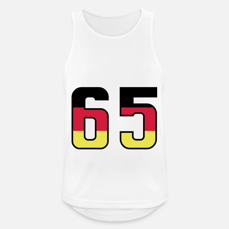 65 Numero Simbolo Germania - Canotta da uomo traspirante - bianco