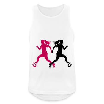 Joueuse De Football Silhouette Joueuse De Football Femme - Débardeur respirant Homme - blanc - Devant - Nick (188cm)