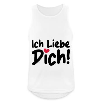 I Love You Saying Declaration of Love - Men's Breathable Tank Top - white - Front - Nick (188cm)