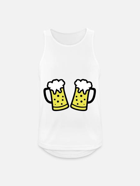 Beer Mug Beer Symbol - Men's Breathable Tank Top - white