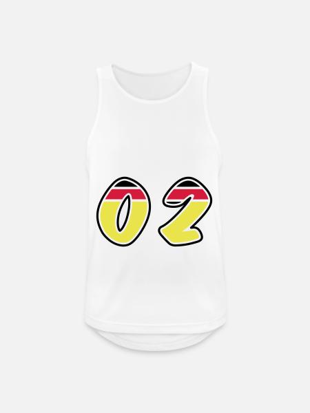 2 Zahl symbol Germany - Männer Tank Top atmungsaktiv - Weiß