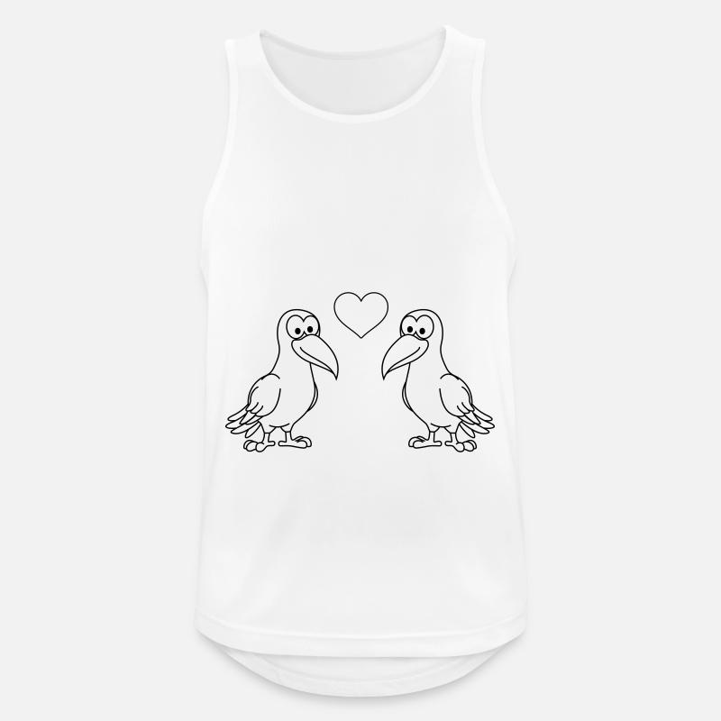 Crow Comic Couple Love - Men's Breathable Tank Top - white