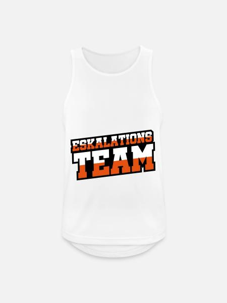 Eskalations Team - Männer Tank Top atmungsaktiv - Weiß