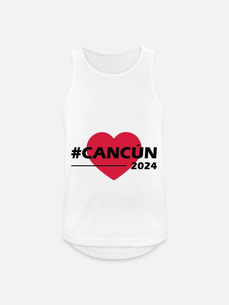 Cancun 2024 Heart Love - Men's Breathable Tank Top - white