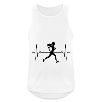 Running Marathon Woman Pulse Frequency - Men's Breathable Tank Top - white - Front - Nick (188cm)
