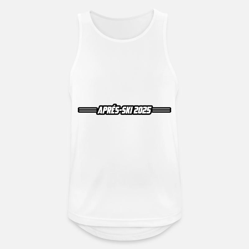 Apres Ski 2025 - Männer Tank Top atmungsaktiv - Weiß