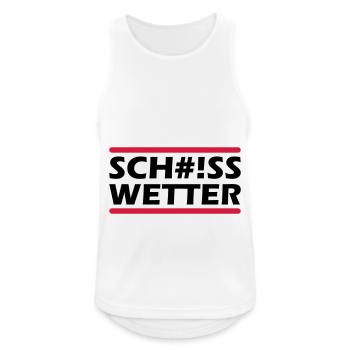 Scheiss Wetter - Männer Tank Top atmungsaktiv - Weiß - Vorne - Nick (188cm)