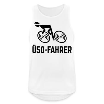 Ü50-Fahrer (Rennradfahrer / Rennrad / Fahrrad / B) - Männer Tank Top atmungsaktiv - Weiß - Vorne - Nick (188cm)