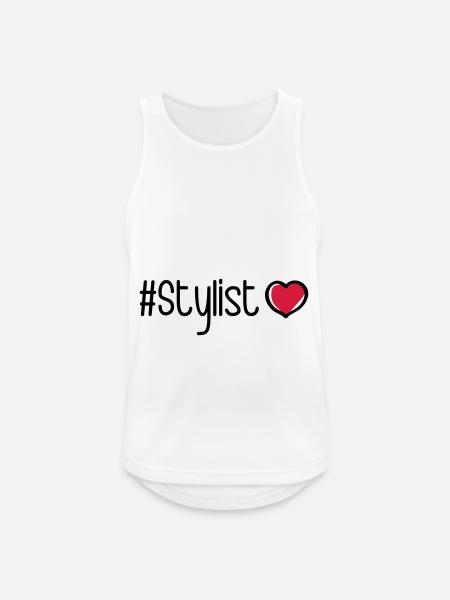 Stylist Heart - Men's Breathable Tank Top - white