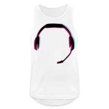 Casque à effet 3D - Débardeur respirant Homme - blanc - Devant - Nick (188cm)