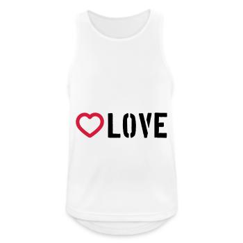 Love Heart - Men's Breathable Tank Top - white - Front - Nick (188cm)