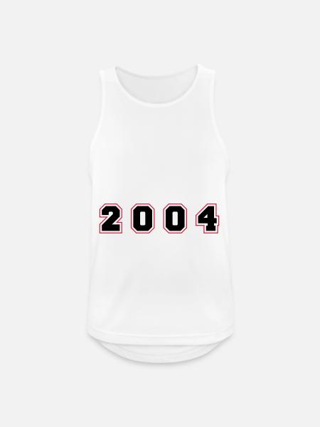2004 Year Number - Men's Breathable Tank Top - white