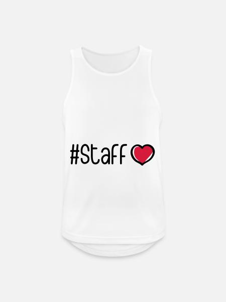 Staff Heart - Men's Breathable Tank Top - white