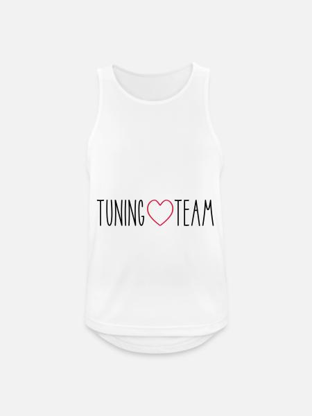 Tuning Team Herz - Männer Tank Top atmungsaktiv - Weiß