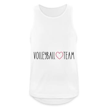Volleyball Team Herz - Männer Tank Top atmungsaktiv - Weiß - Vorne - Nick (188cm)