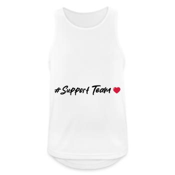 Support Team Herz - Männer Tank Top atmungsaktiv - Weiß - Vorne - Nick (188cm)