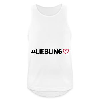 Liebling Herz - Männer Tank Top atmungsaktiv - Weiß - Vorne - Nick (188cm)