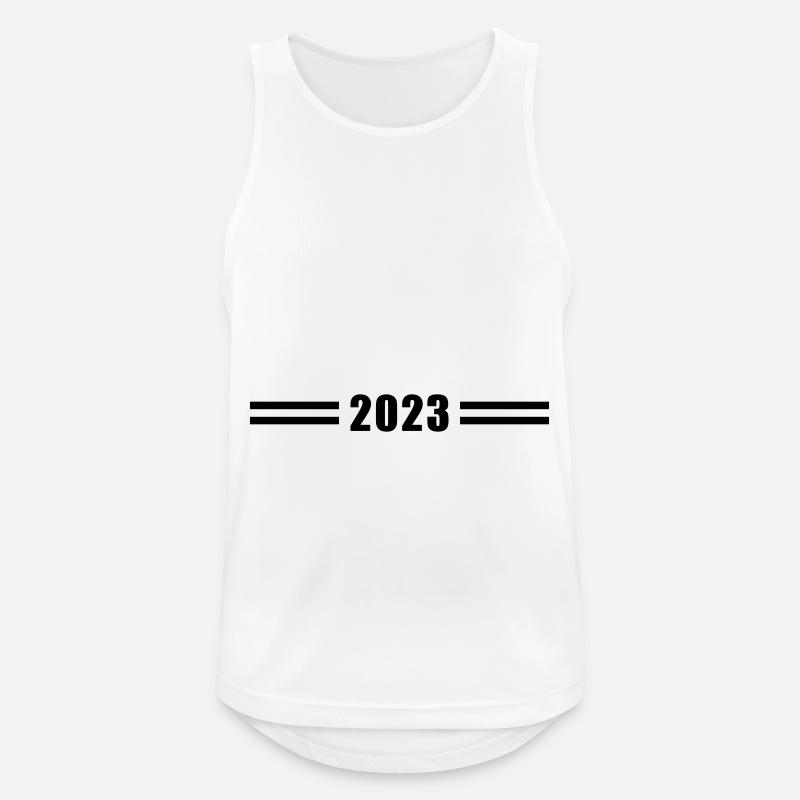 2023 year - Men's Breathable Tank Top - white