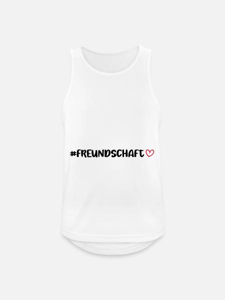 Friendship heart - Men's Breathable Tank Top - white