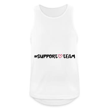 Support Team Herz - Männer Tank Top atmungsaktiv - Weiß - Vorne - Nick (188cm)