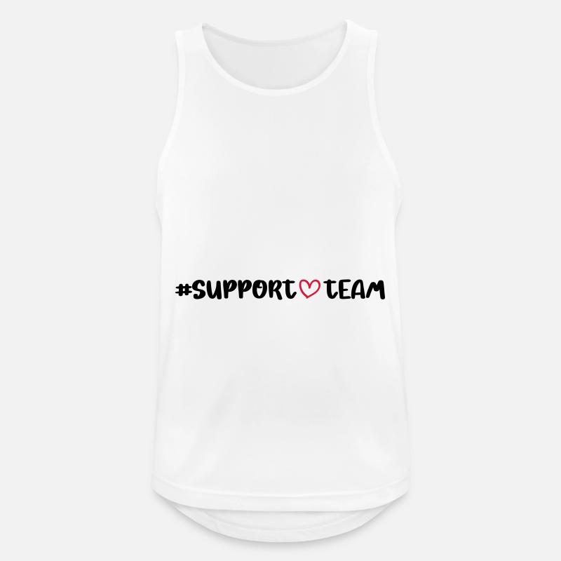 Support Team Herz - Männer Tank Top atmungsaktiv - Weiß
