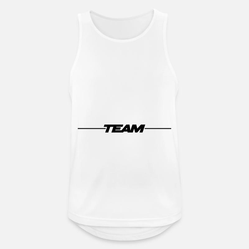team - Männer Tank Top atmungsaktiv - Weiß